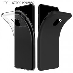 Simpeal Cover per Samsung Galaxy A8(2018)/ Samsung A5 2018 (Confezione da 2) Nero + Trasparente, Custodia Samsung Galaxy A8 in TPU Silicone,Cover Samsung A8